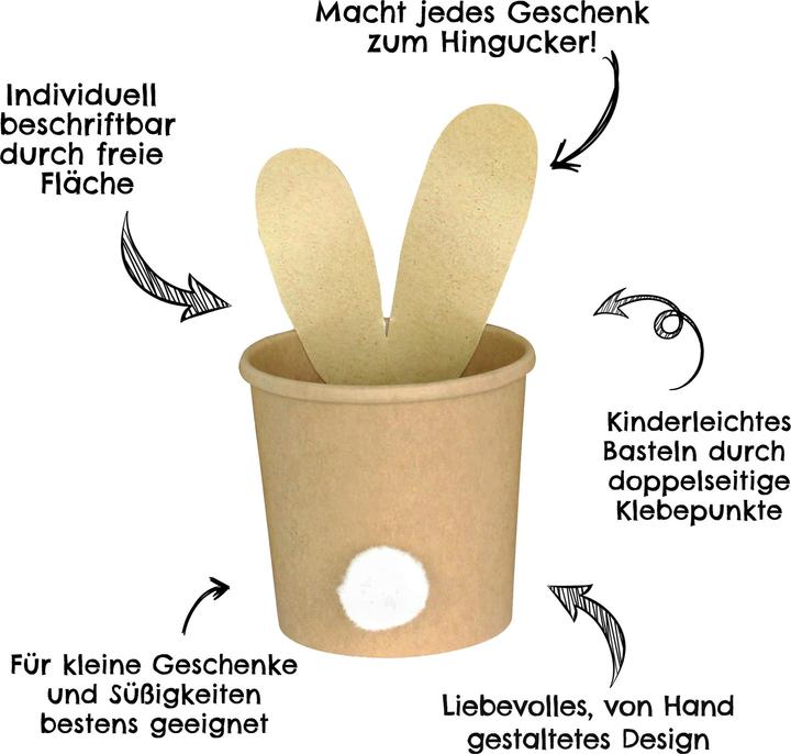 Immagine prodotto Papierdrachen Coppa di Pasqua con orecchie