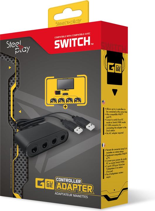 Produktbild Steelplay GameCube Controller Adapter -neliporttinen adapteri, Switch (Switch)