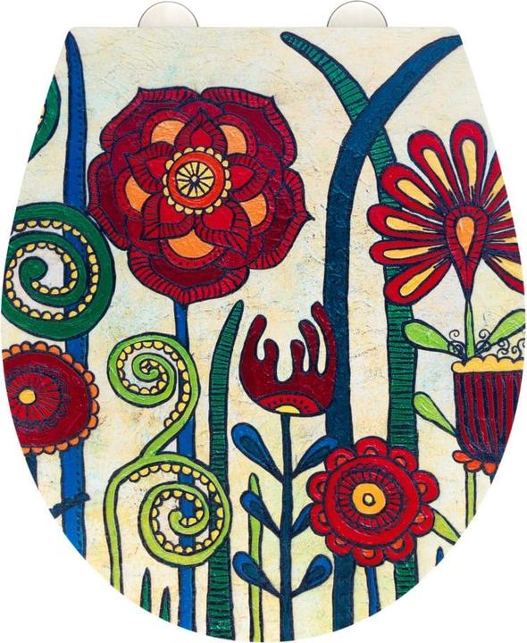 Image du produit Wenko Siège WC avec abaissement automatique Blossom Rollin "Art multicolore