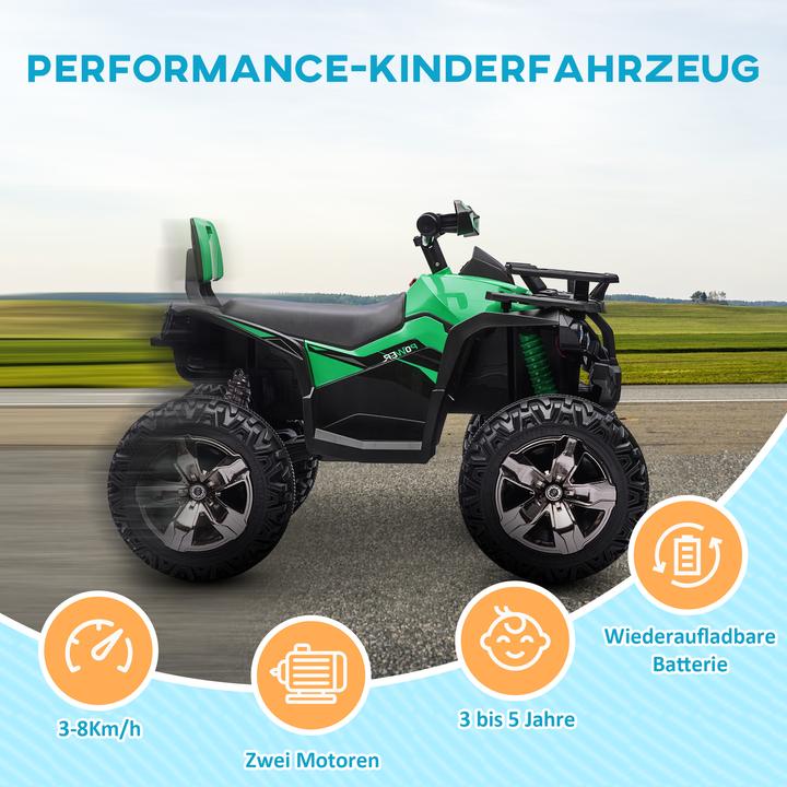 Produktbild Homcom Kinder Elektrofahrzeug Metall, Kunststoff Grün (12 V)