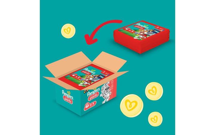 Actual product image Pampers Baby-Dry Pants Paw Patrol (Size 5, Monthly box, 160 Piece)