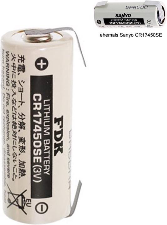 Image du produit FDK Batterie CR17450SE Size A, mit Lötfahne U-Form (1 pcs, A, 2500 mAh)