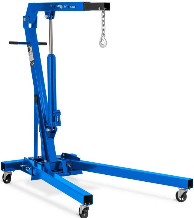 Produktbild MSW Werkstattkran klappbar 1.000 kg Motorheber bis 212 cm Motorkran mobil Hebekran