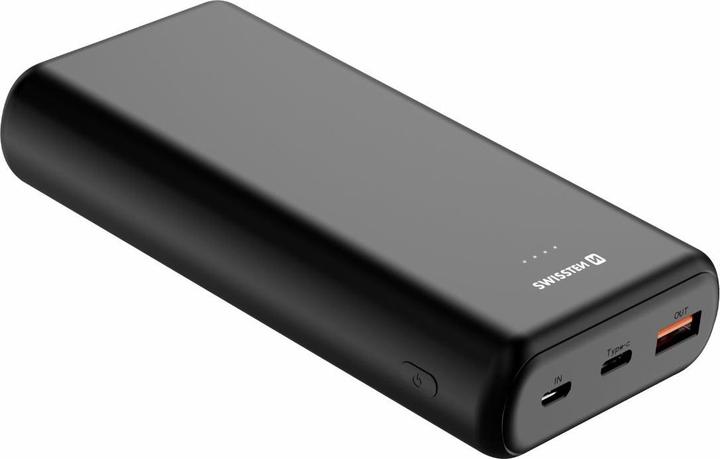 Produktbild Swissten POWER LINE POWER BANK 20000 mAh 20W Power Delivery Schwarz (20000 mAh, 20 W, 74 Wh)