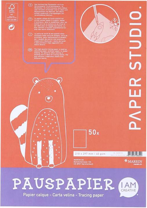 I Am Creative Pauspapier Block A4 (40 g/m², 50 x)