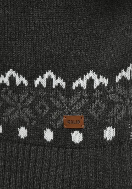 Image du produit Solid Norwig Pull En Grosse Maille Pull-Over Tricot Pour Homme Avec Encolure Rond (L)