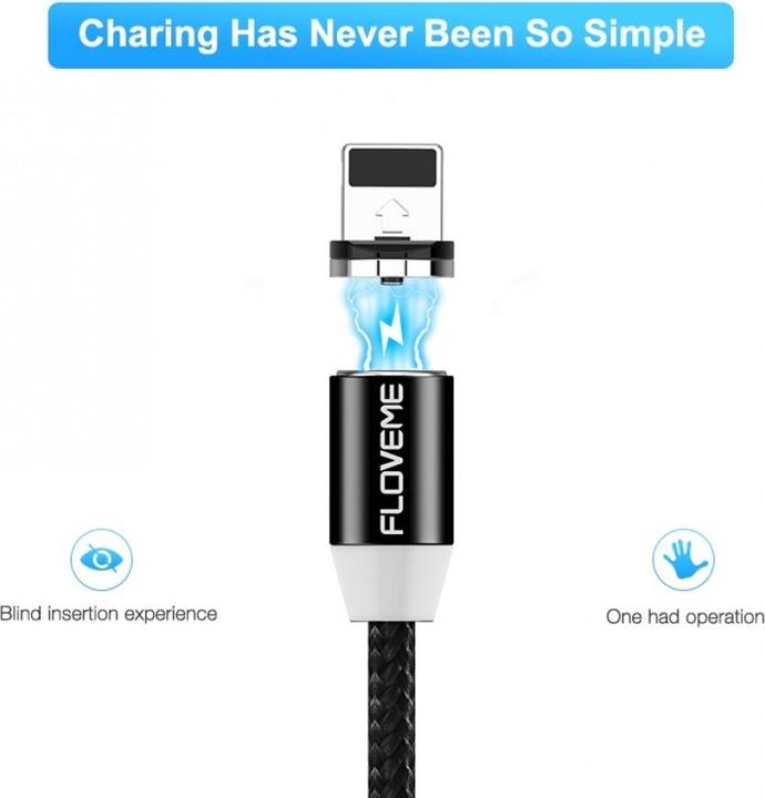 Produktbild Floveme Insnap Lightning Ladekabel mit magnetischem Stecker (USB 3.0)