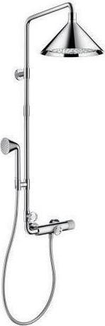 hansgrohe Showerpipe AXOR FRONT DN 15 with therm. and 2jet overhead shower chrome
