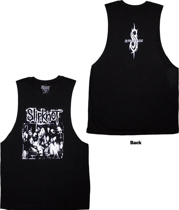 Actual product image Slipknot Album Splatter Back Print (Black) Vest (S)