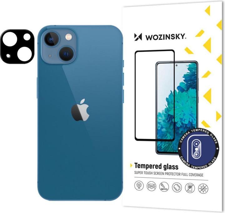 Wozinsky 9H tempered glass for iPhone 15 Full Camera Glass - black (1 Piece, Apple iPhone 15)