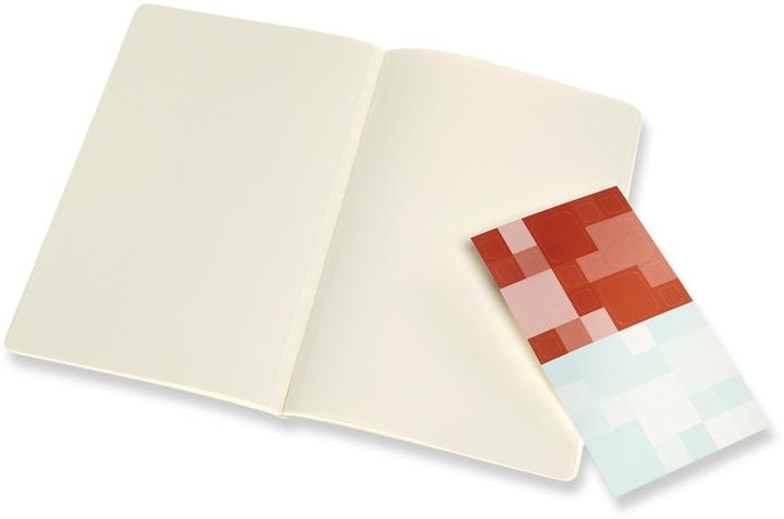 Actual product image Moleskine Flounce L/A5, Set of 2, Blank, Soft Cover, Coral Red, Aquamarine Blue (13 x 21 cm, Plain, Soft cover)