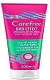 Actual product image Carefree Duo Effect Intimate Cleanser Green Tea & Aloe Vera 200ml (200 ml, Intimate washing lotion)