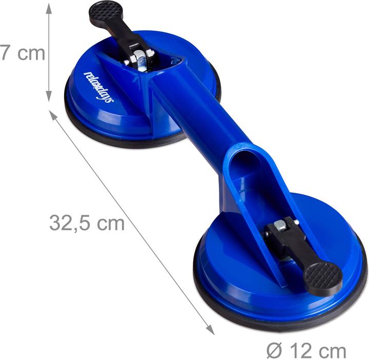 Image du produit Relaxdays Ventouse double, lot de 2 (80 kg)