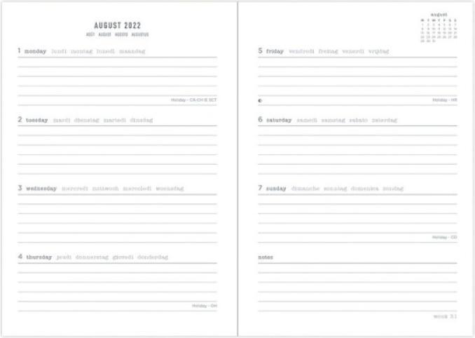 Produktbild Letts Agenda Sommer Eco (A5)