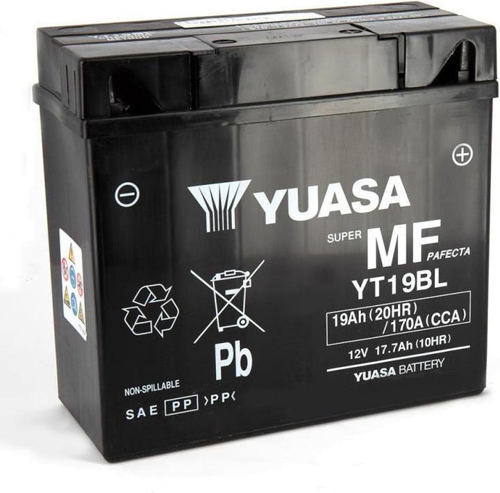 Immagine prodotto Yuasa YT19BL Batteria AGM per moto 17,7Ah 12V (DIN 51913) G19 (12 V, 17.70 Ah)
