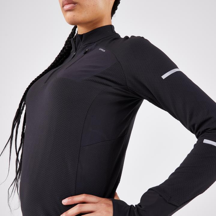 Image du produit Kiprun Maillot de course à manches longues femme - Warm Light noir (42)