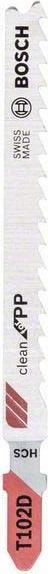 Actual product image Bosch Professional Zubehör PRO Plastics PP clean T102D jigsaw blade, 100 mm, 3 pcs.