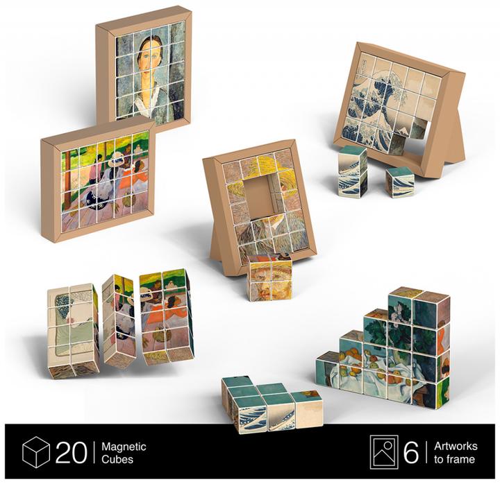 Actual product image Geomag Μαγνητικό Παιχνίδι Κατασκευών Cube Art Msterpieces Selection 12τμχ* PF.331.003.00