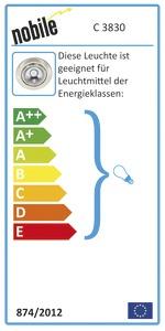 Energie-Label Nobile nobilé Downlight C 3830, weiss NO-1750001000
