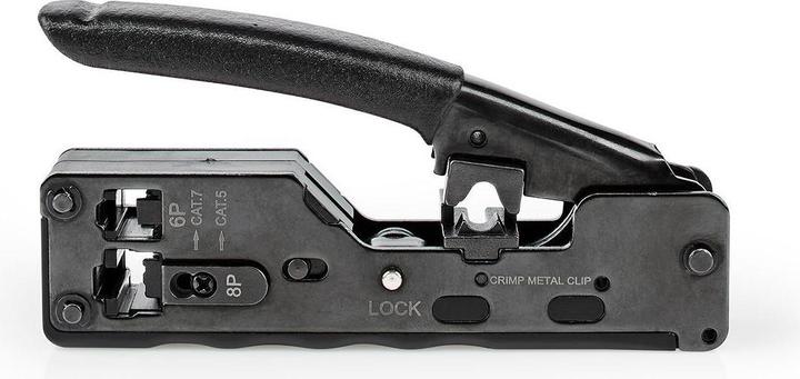 Produktbild Nedis Crimp pliers CAT5 / CAT5e / CAT6 / CAT6a / CAT7 / RJ12 / RJ45 Cutting/Plier/Stripping ABS/Stee