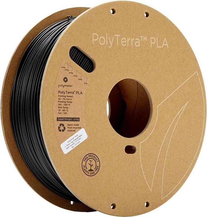 Image du produit Polymaker PolyTerra (PLA, 1.75 mm, 1000 g, Noir)