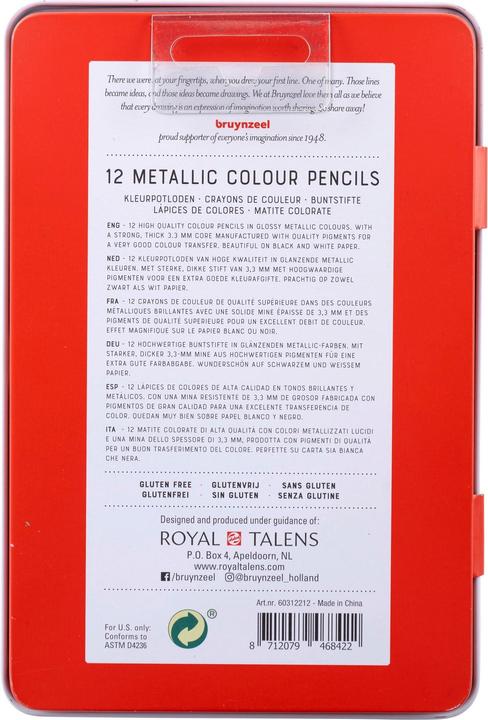 Produktbild Bruynzeel Expression Farbstifte Metallic 12er (Mehrfarbig, Metallisch, 12 x)