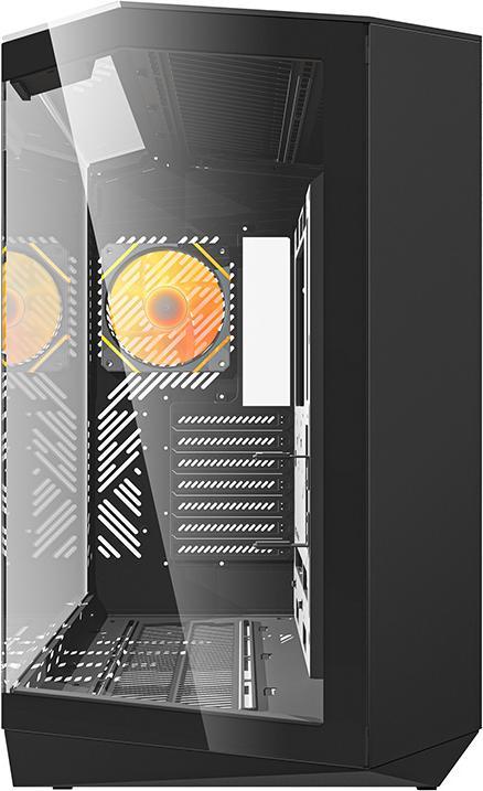 Actual product image Darkflash Tech Darkflash DY470 computer case (black) + 4 fans + GPU bracket (ATX)