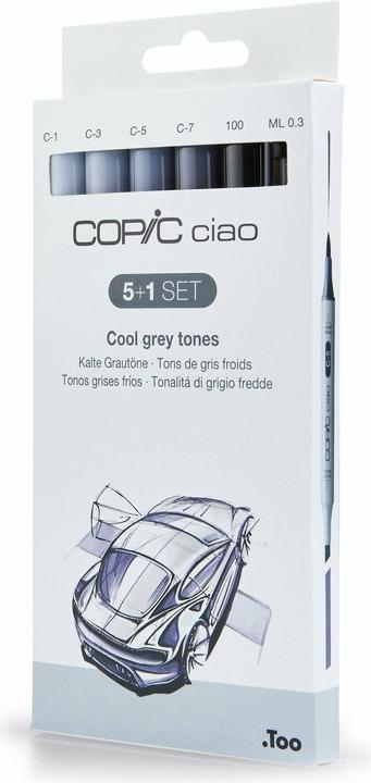 Image du produit Copic Tonalités de gris (Grey, 3 mm, 6 x)