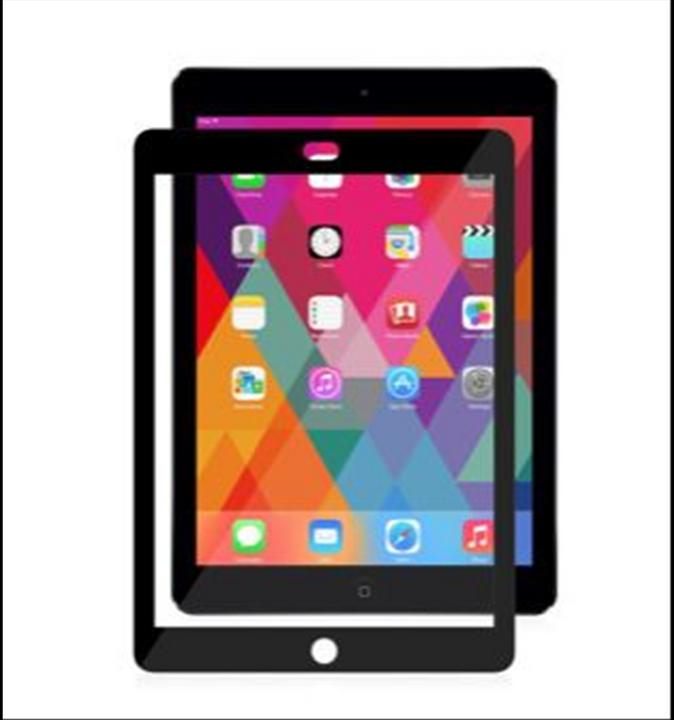 Actual product image Moshi iVisor XT Protective Film for iPad Air/ iPad 9.7" Black Frame (1 Piece, iPad Air)