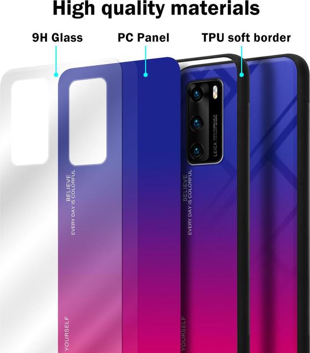 Actual product image Cadorabo TPU 2 colors glass cover (Huawei P40)