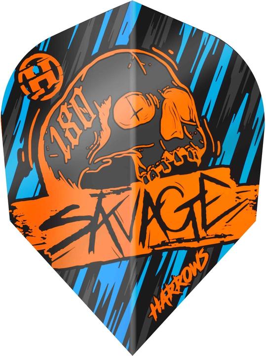 Harrows Savage Flights Orange Blue