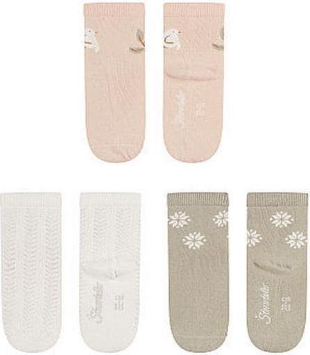 Actual product image Sterntaler Socken 3er Set Vogel Zartrosa Gr. 19-22 (pack of 3, 19 - 22)