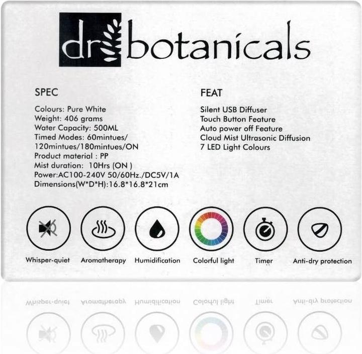 Image du produit Dr Botanicals Light Therapy Diffuseur d'arômes