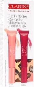 Actual product image Clarins Lip Perfector Duo 01 Rose Shimmer And 08 Plum Shimmer - 12ml Each (01 Rose Shimmer and 08 Plum Shimmer)