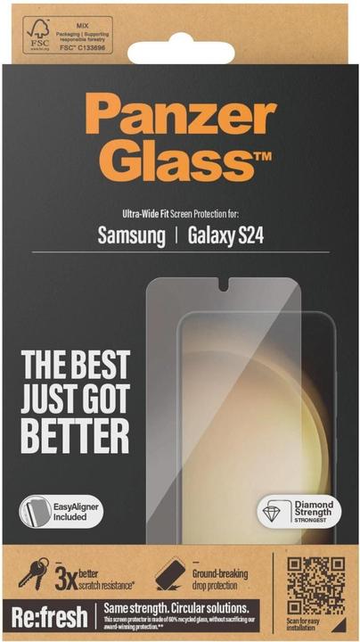 Productafbeelding PanzerGlass Ultrabrede pasvorm (1 Stuk, Samsung Galaxy S24)