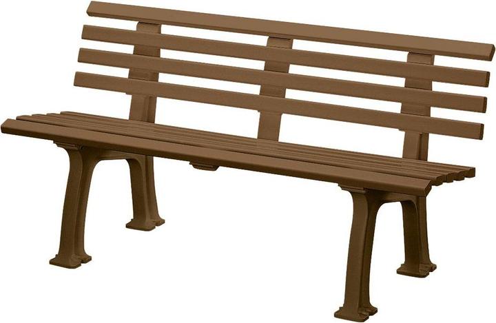 Blome Banc de jardin Sylt plastique 3 places brun chocolat
