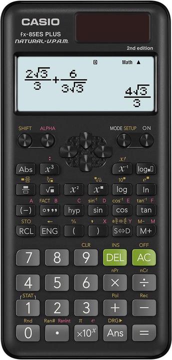 Actual product image Casio FX-85ES Plus 2nd Edition (Solar cells, Batteries)