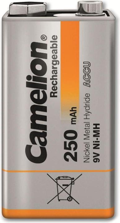 Immagine prodotto Camelion NH-9V250BP1 Wiederaufladbarer Akku Nickel-Metallhydrid (NiMH) (1 pz., 9V Block, 250 mAh)