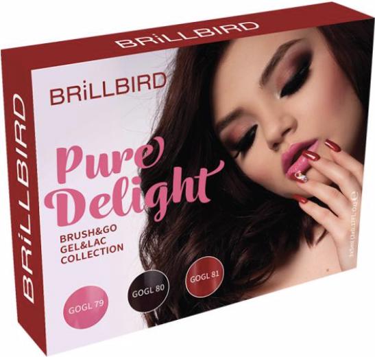 Produktbild BrillBird Brush&Go Gel&Lac – Pure Delight Set (Gel-Effekt Nagellack)