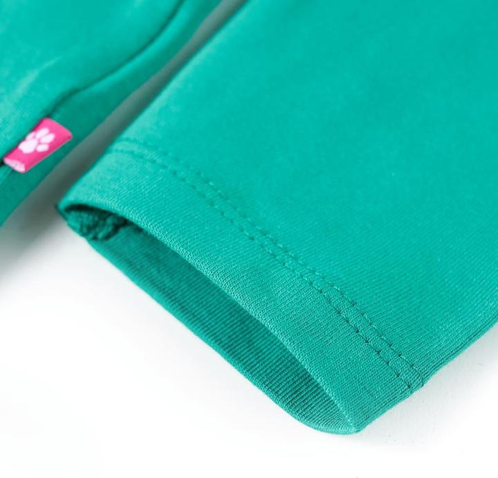 Image du produit VidaXL T-shirt manches longues enfant vert clair 128,Composition : 95% Coton (128)