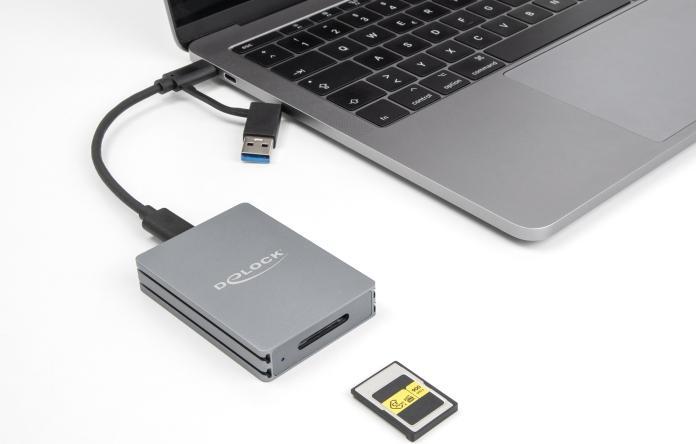 Actual product image Delock USB Type-C Card Reader for CFexpress Type A memory cards (USB-C)