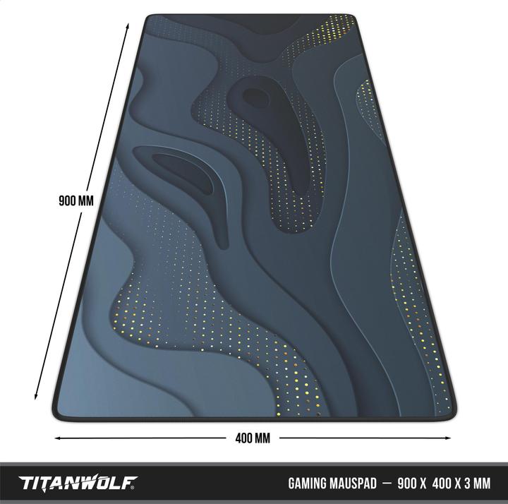 Actual product image Titanwolf Gaming Mouse Pad, 900 x 400mm XXL Speed Gaming Mouse Mat, Mousepad Extra Large Surface, Abstract (XXL)