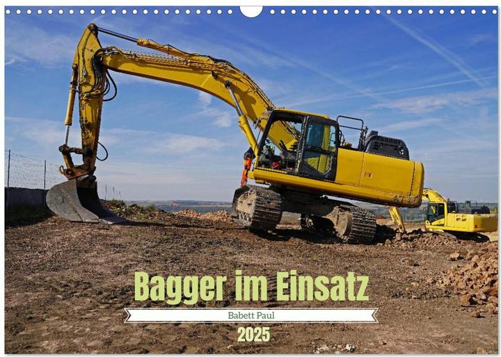 Produktbild Bagger im Einsatz (Wandkalender 2025 DIN A3 quer), Monatskalender (A3, Deutsch)