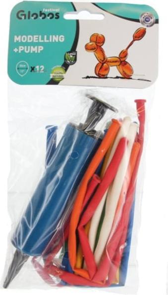Produktbild Globos Europe 12 Modellierballons - inkl. Pumpe - 1 Set