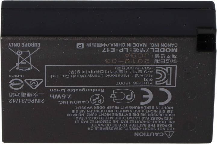 Image du produit Canon Batterie LP-E17, BG-E18, EOS M3, EOS M5, EOS 250D, EOS 760D (Batterie de l'appareil photo)