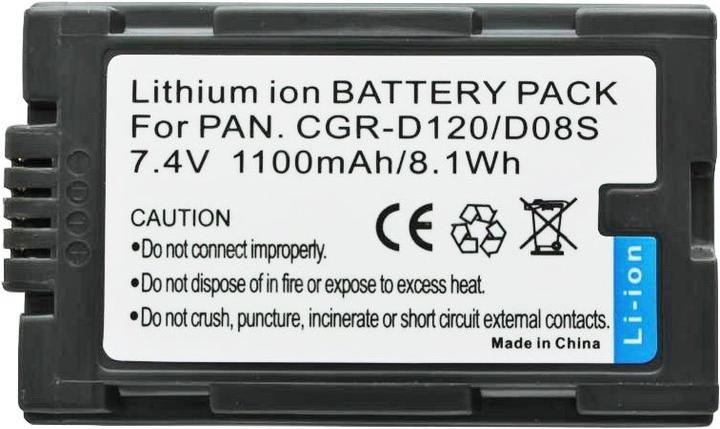 Actual product image AccuCell Battery Panasonic CGR-D120, CGR-D08, CGP-D14 (Camera battery)