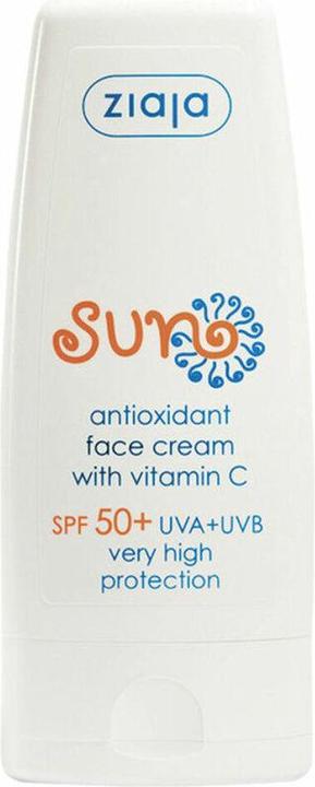 Actual product image Ziaja Antioxidant sunscreen with vitamin C SPF 50+ (Face Cream) 50 ml (Suntan cream, SPF 50+, 50 ml)
