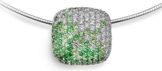 Breuning ANHÄNGER - TSAVORITE HELL DE 5/Brill. 1,654 Ct. G/if (750/18 K Gold)