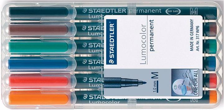 Produktbild Staedtler Lumocolor permanent (Mehrfarbig, 1 mm, 6 x)