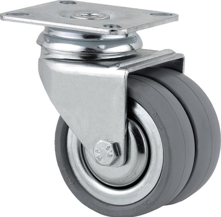 Tente Double swivel castors